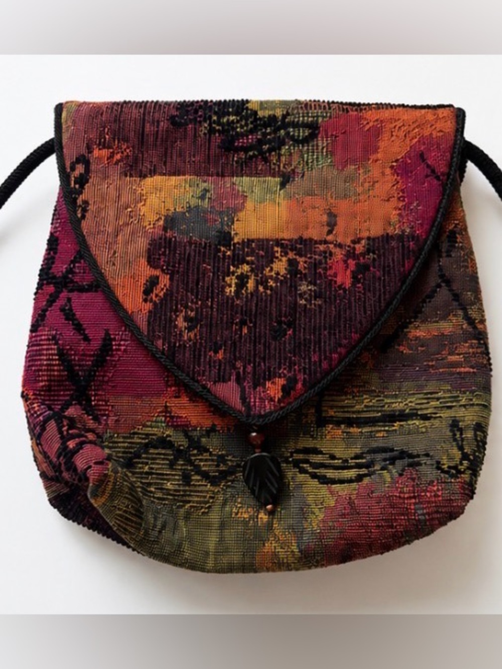 [L. O'Neill's Design] Vintage Handmade Tapestry Crossbody Bag